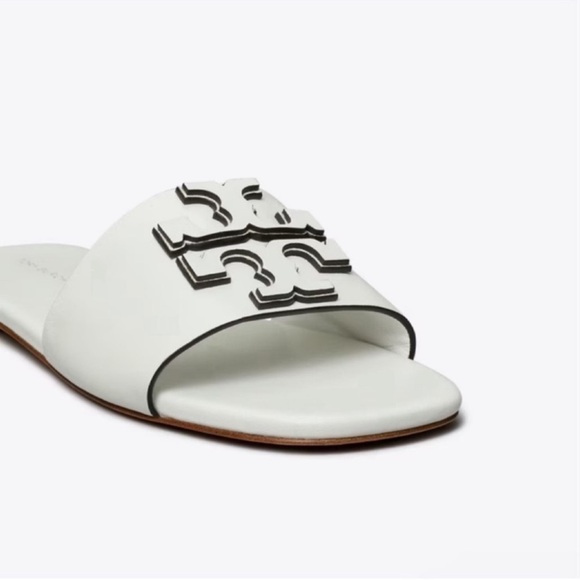 Tory Burch Ines Leather Slide Ivory s9 - Picture 2 of 8